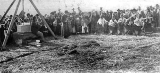 Laying Foundation Stone of Bradford Memorial on Primrose Hill, Paeroa, 1903